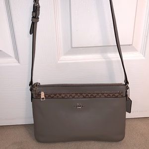 Gray Coach crossbody bag